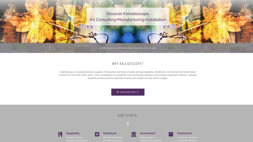 Web Design: Kaleidoscope Framing