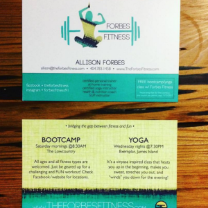 Branding: Forbes Fitness Business Cards